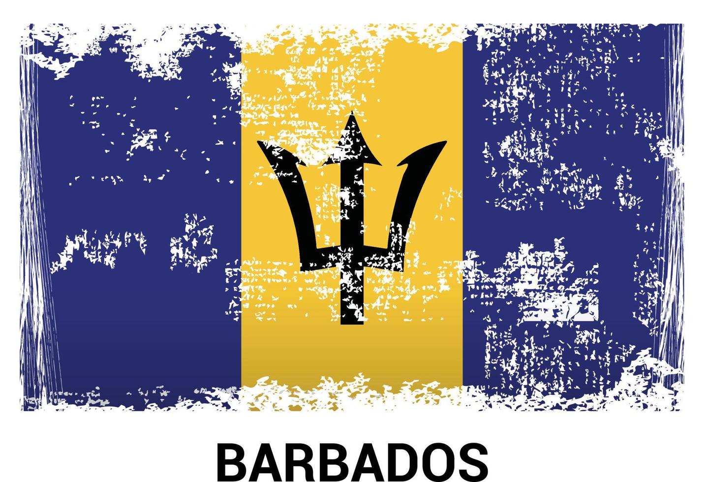 Barbados flag design vector