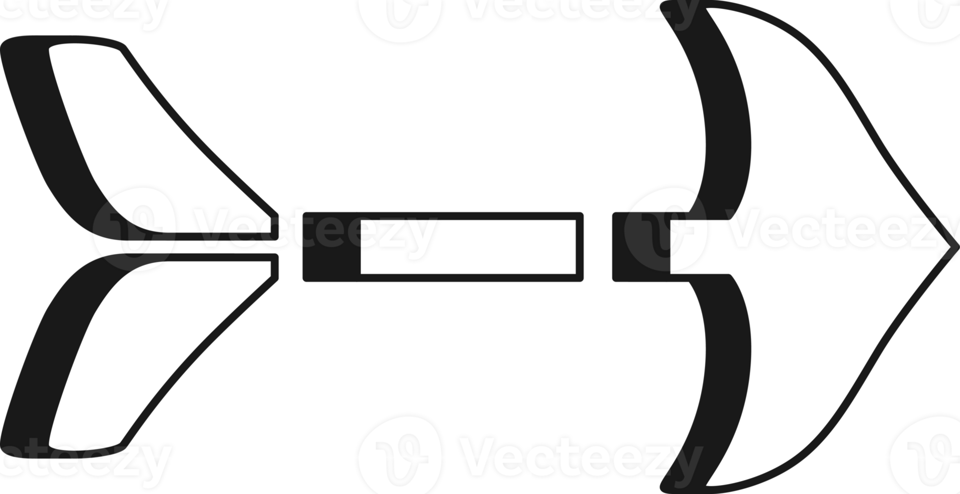 Arrow symbol. Turn right. Transparent flat design element. png