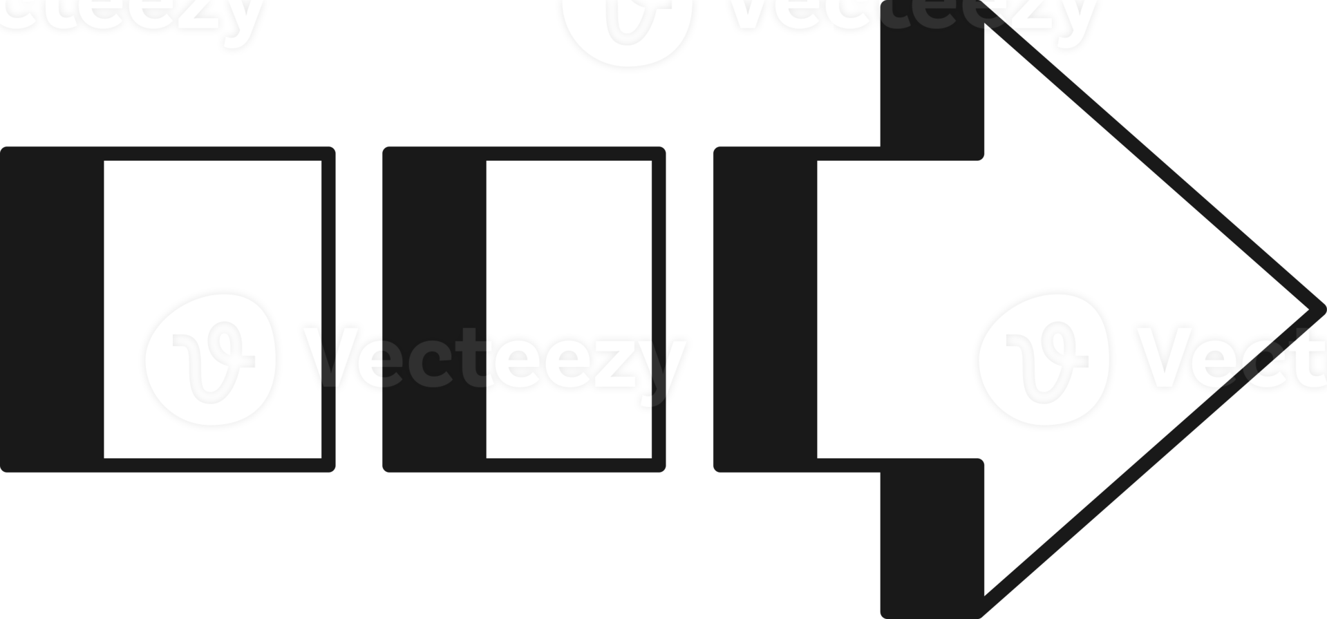 Arrow symbol. Turn right. Transparent flat design element. png