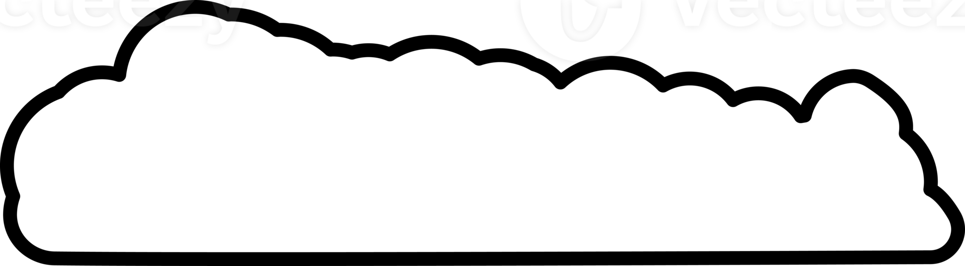 Cloud element in PNG type. Flat illustration style. Minimal object.