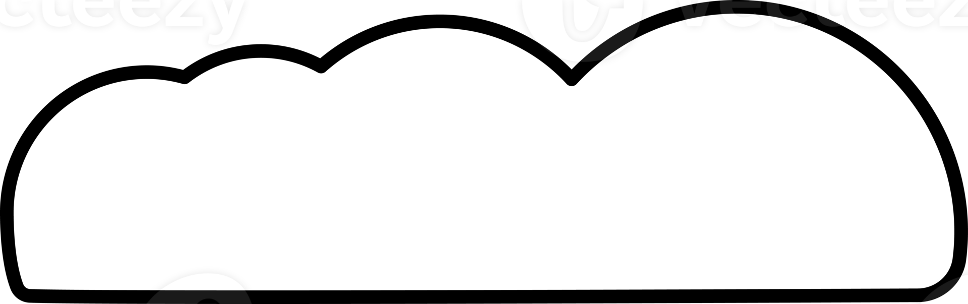 Cloud element in PNG type. Flat illustration style. Minimal object.