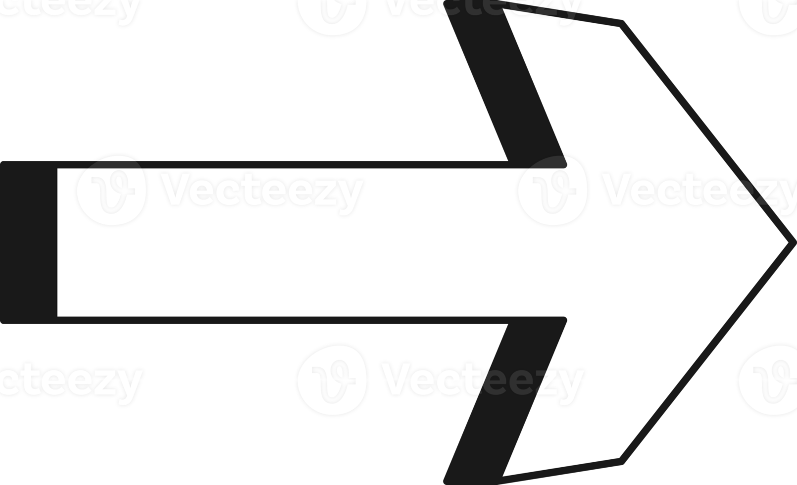 symbole de flèche. Tournez à droite. élément de design plat transparent. png