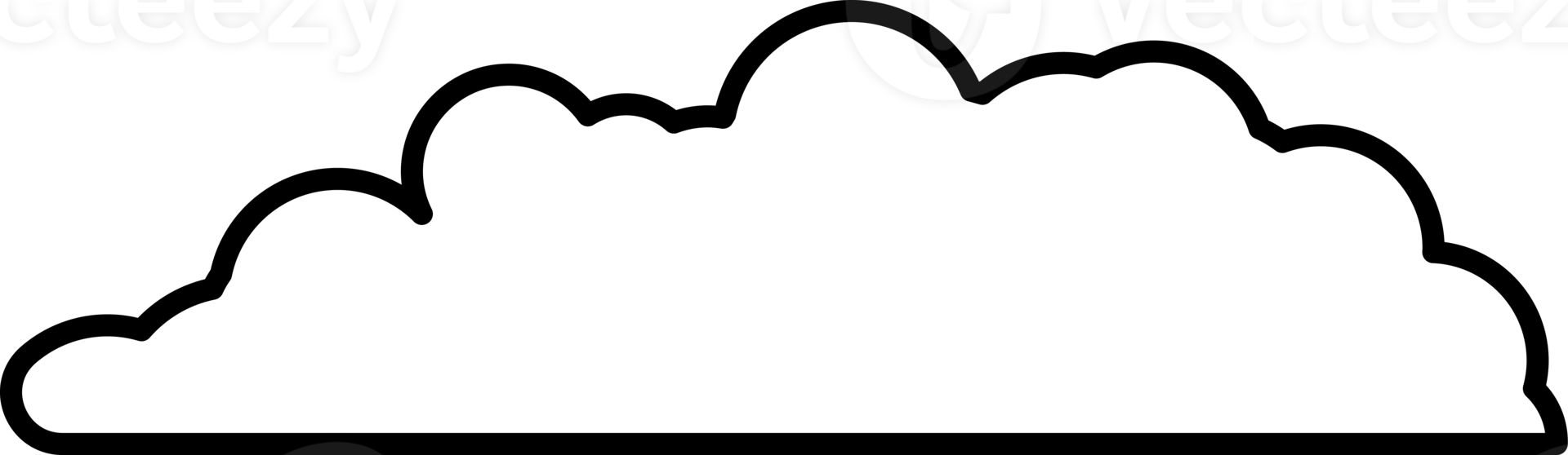 elemento de nube en tipo png. estilo de ilustración plana. objeto mínimo. png