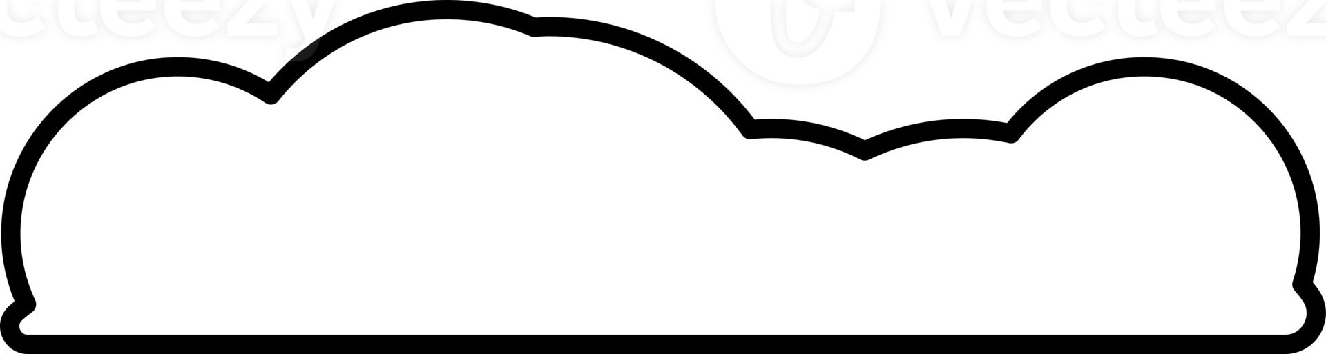 Cloud element in PNG type. Flat illustration style. Minimal object.