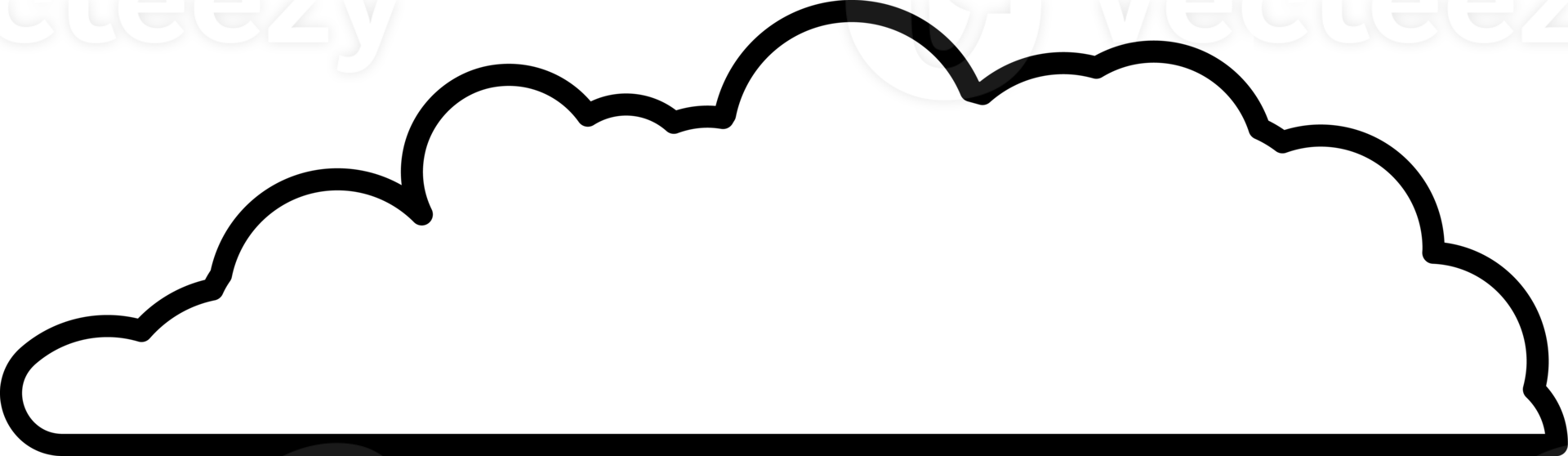 Cloud element in PNG type. Flat illustration style. Minimal object.