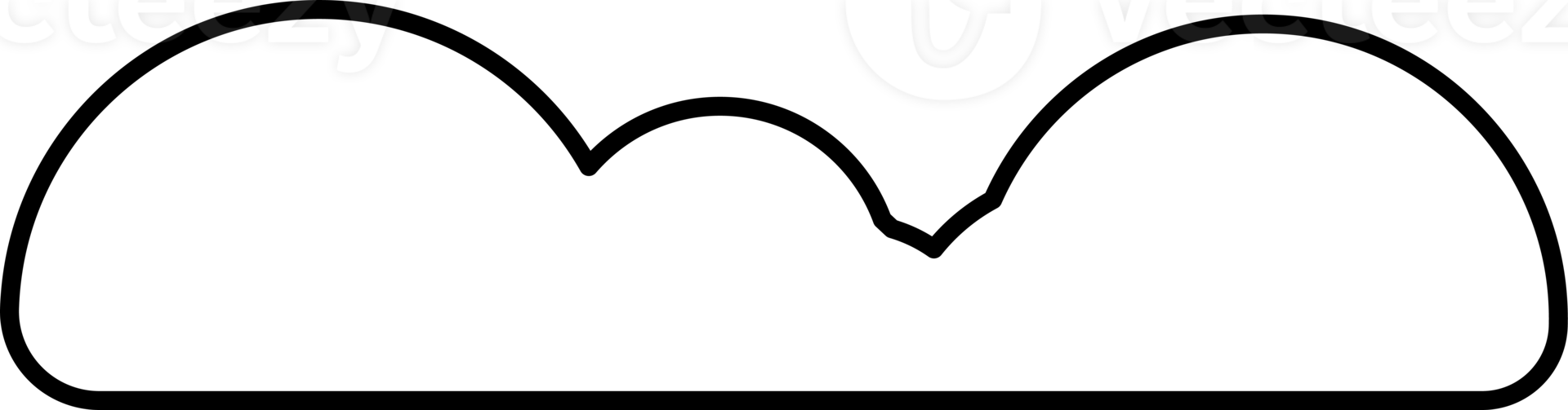 elemento de nube en tipo png. estilo de ilustración plana. objeto mínimo. png