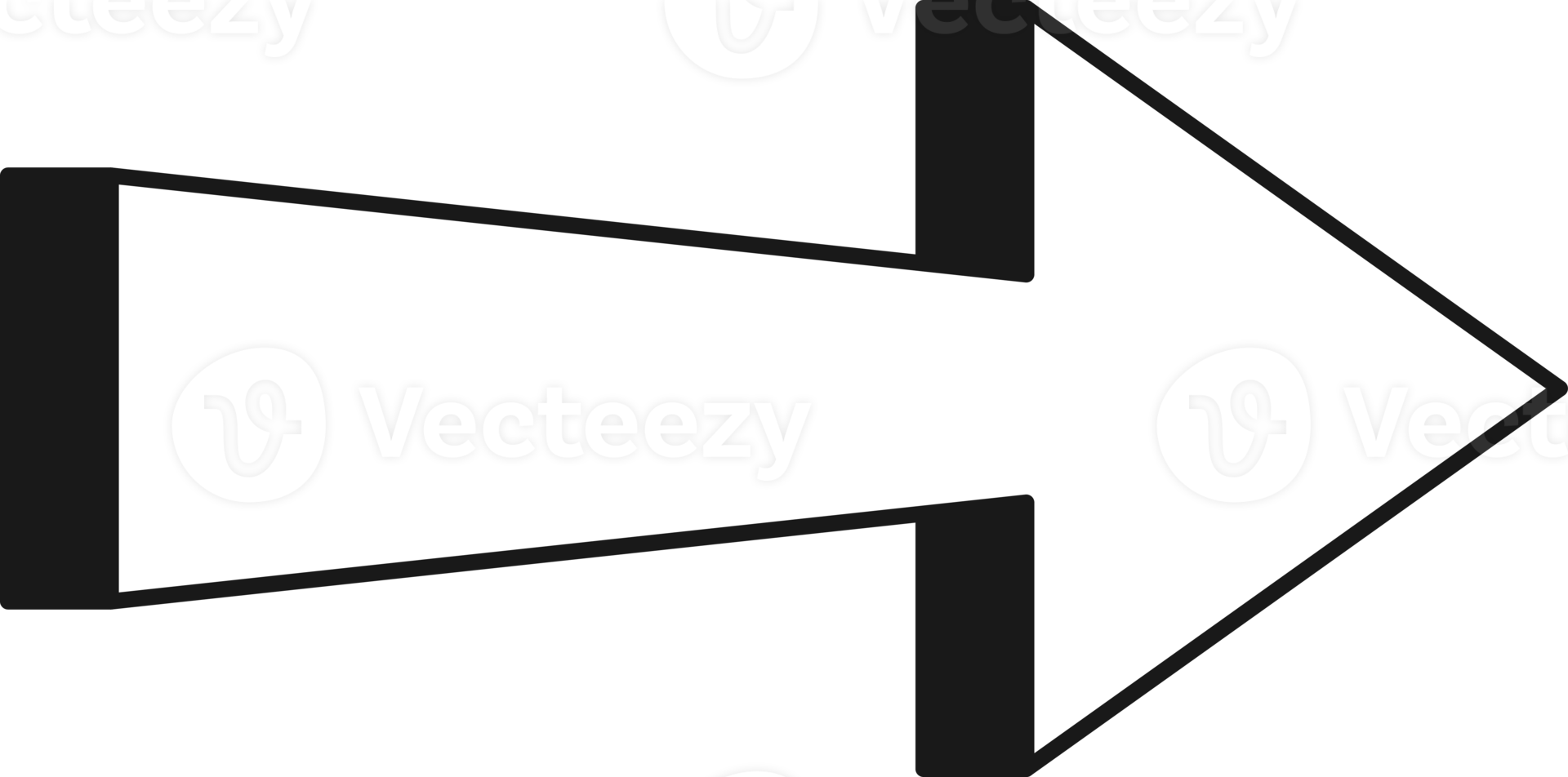 Arrow symbol. Turn right. Transparent flat design element. png