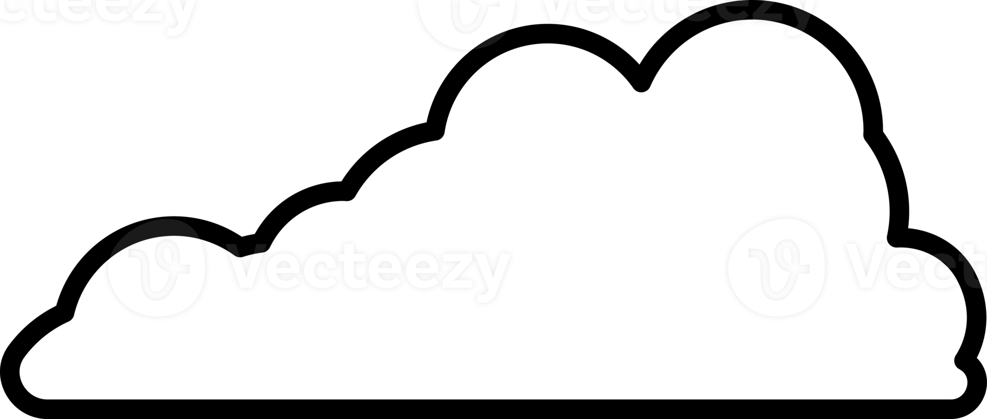 Cloud element in PNG type. Flat illustration style. Minimal object.