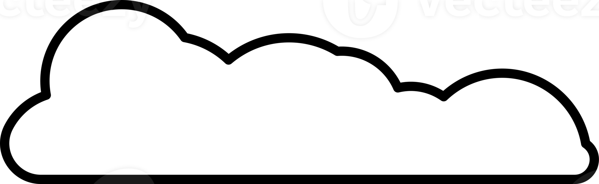 Cloud element in PNG type. Flat illustration style. Minimal object.