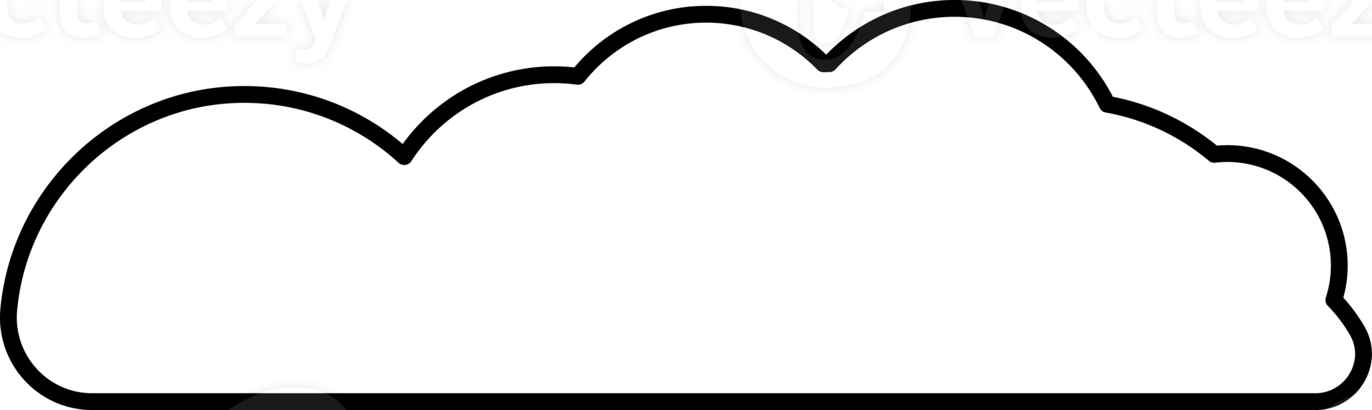 wolk element in PNG type. vlak illustratie stijl. minimaal voorwerp.