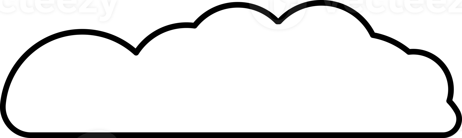 elemento de nuvem no tipo png. estilo de ilustração plana. objeto mínimo. png