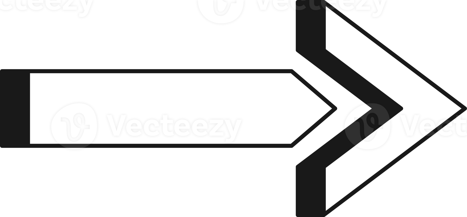 Arrow symbol. Turn right. Transparent flat design element. png