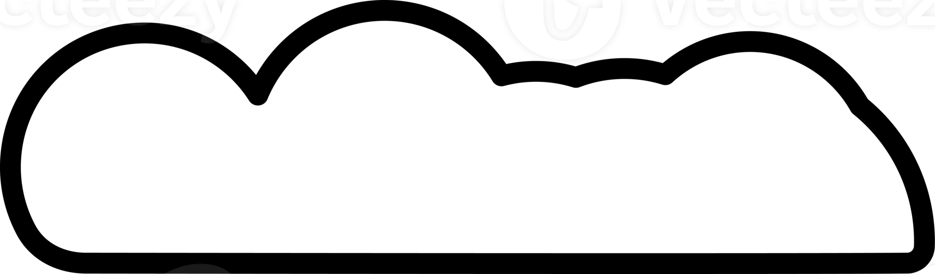 Cloud element in PNG type. Flat illustration style. Minimal object.