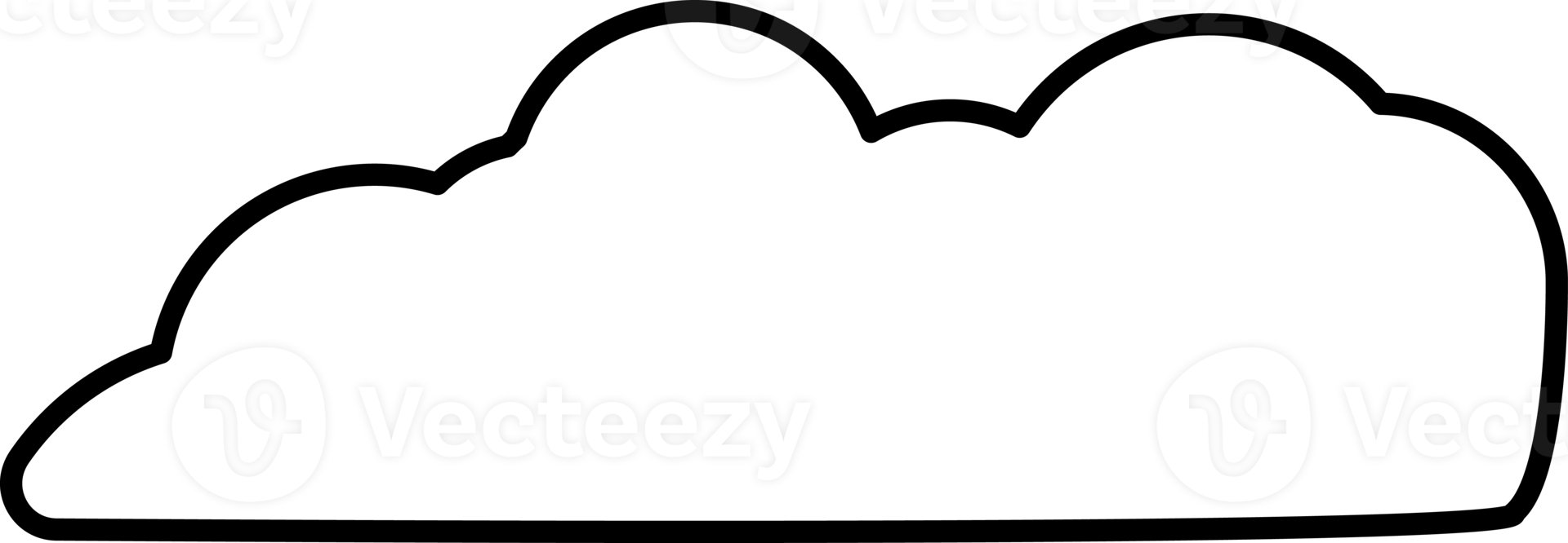 Cloud element in PNG type. Flat illustration style. Minimal object.