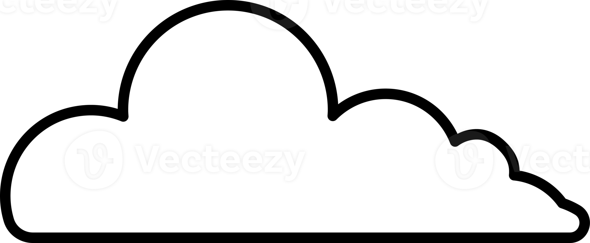 Cloud element in PNG type. Flat illustration style. Minimal object.
