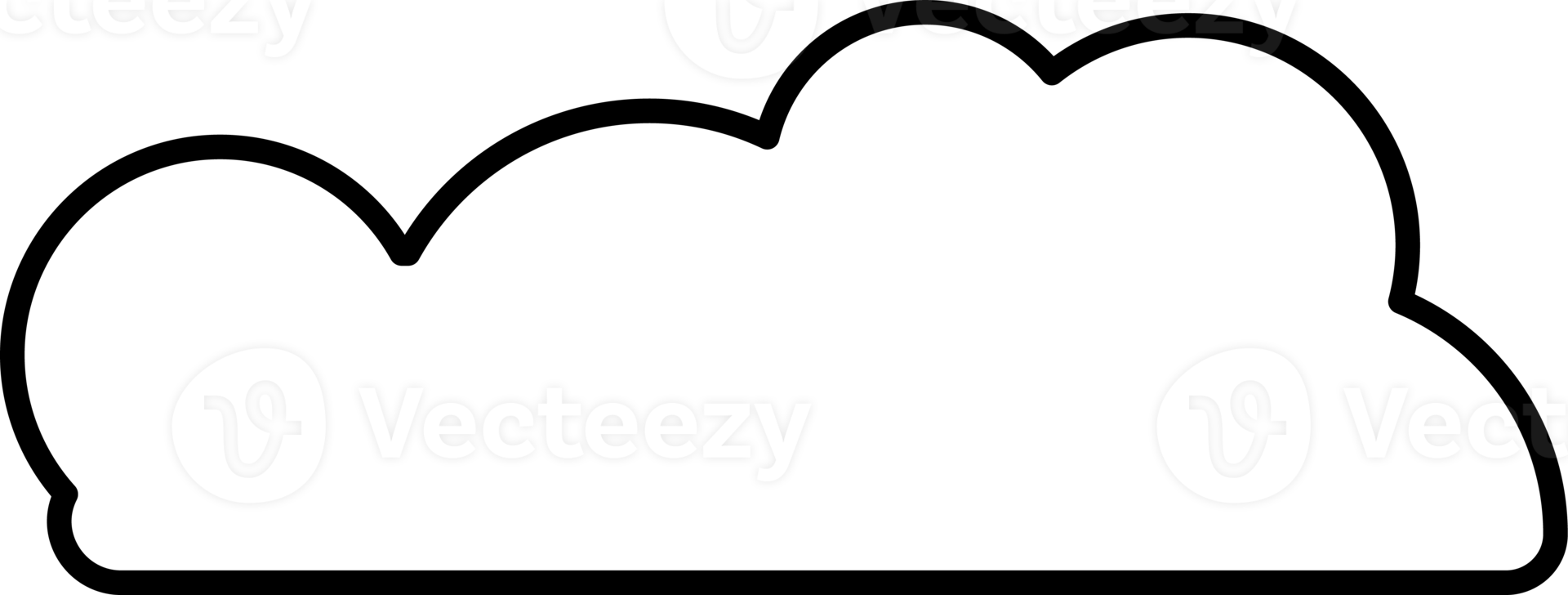 Wolkenelement im PNG-Typ. flacher illustrationsstil. minimales Objekt. png