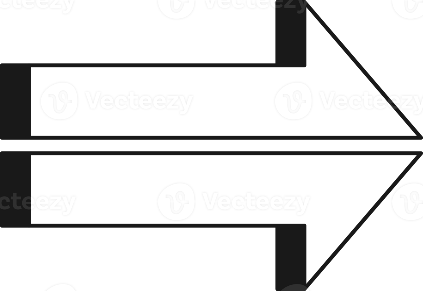 Arrow symbol. Turn right. Transparent flat design element. png