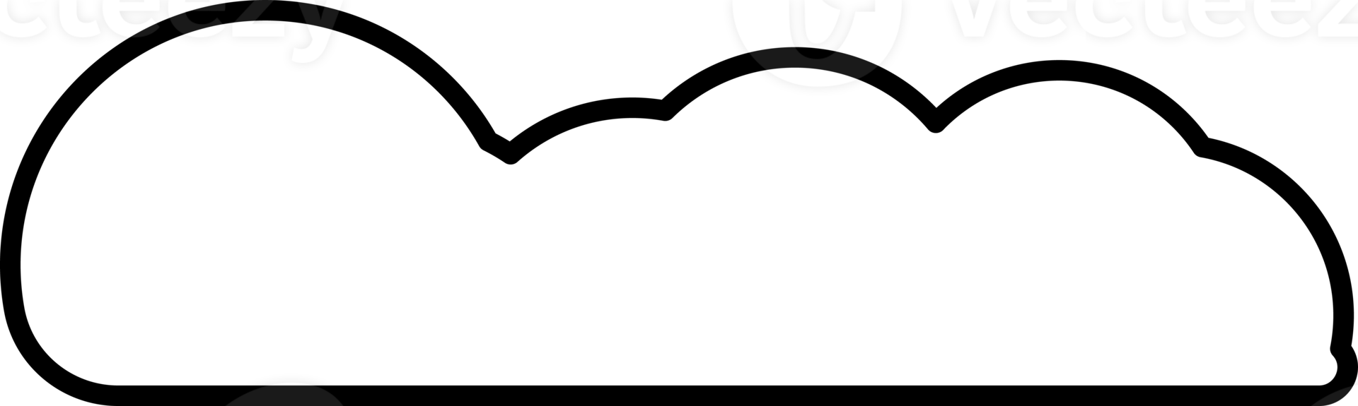 Cloud element in PNG type. Flat illustration style. Minimal object.