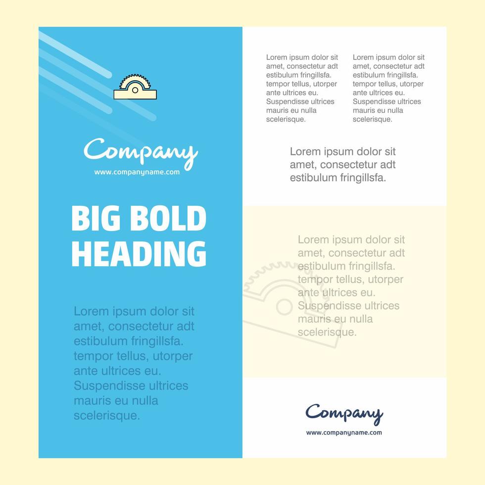 Cutter Business Company Poster Template with place for text and images vector background