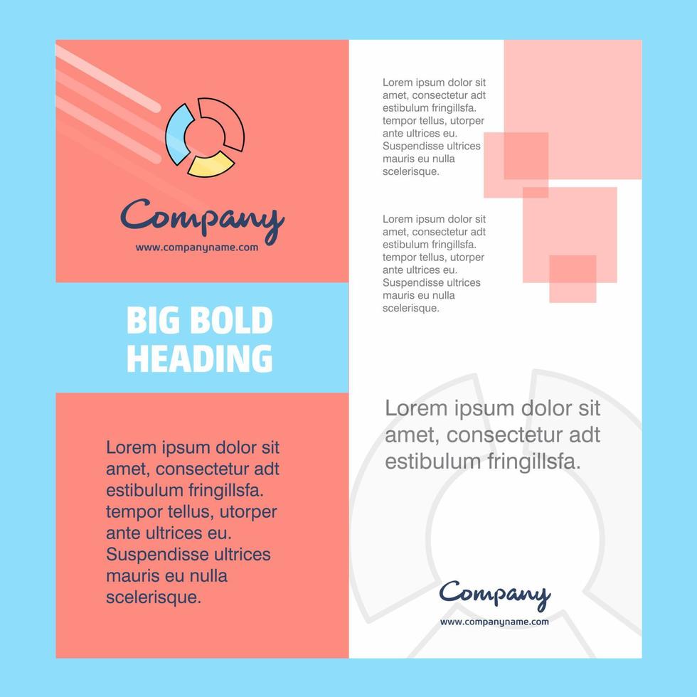 Graph Company Brochure Title Page Design Company profile annual report presentations leaflet Vector Background