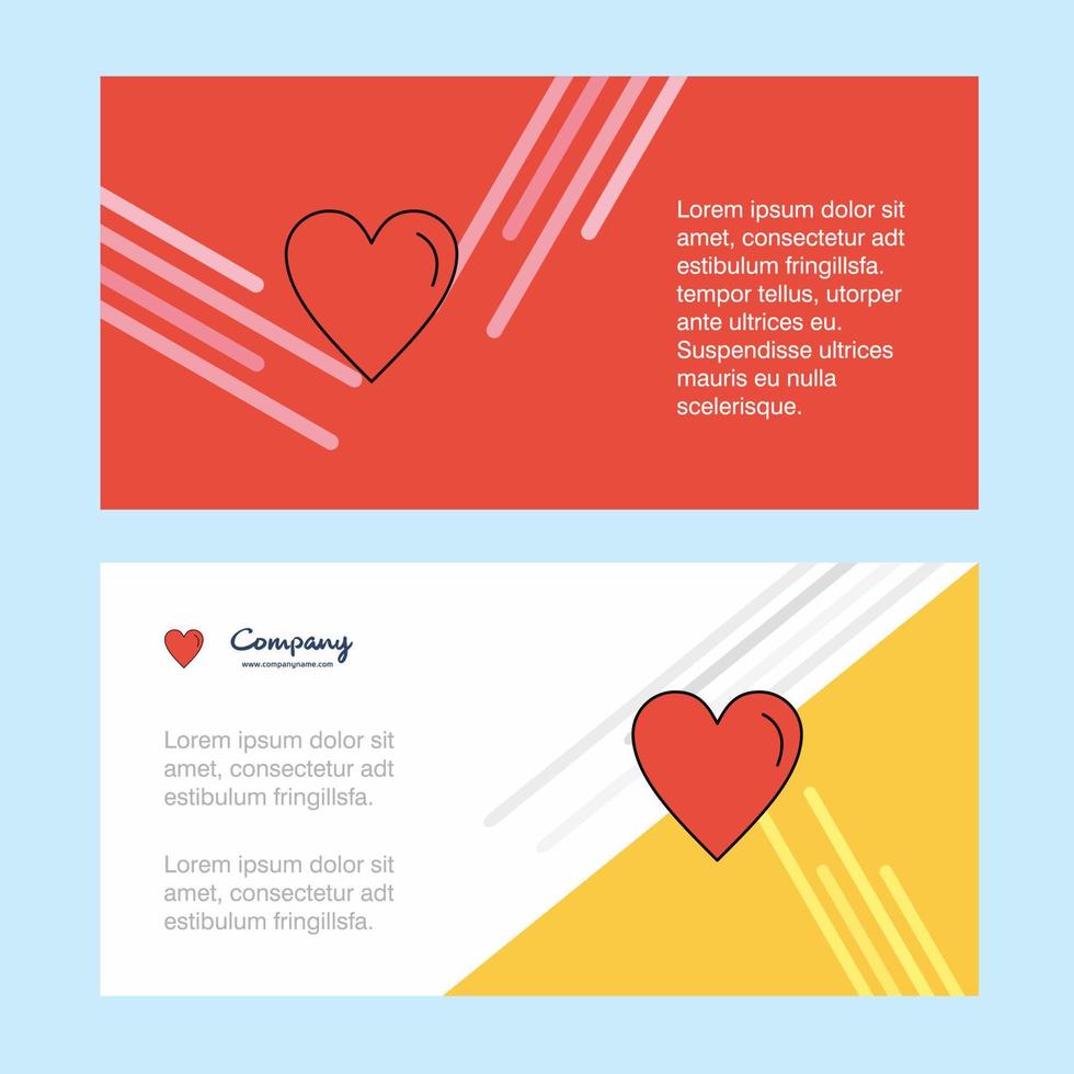 Heart abstract corporate business banner template horizontal advertising business banner vector