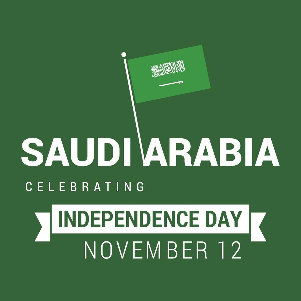 vector de tarjeta de diseño del día de la independencia de arabia saudita