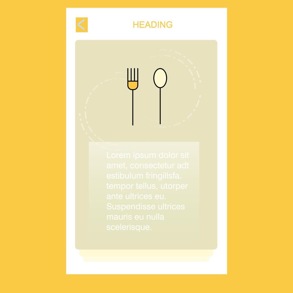 Fork and spoon mobile vertical banner design design Vector