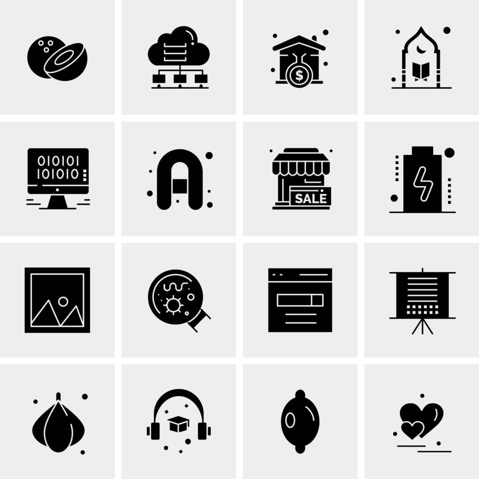 16 Universal Business Icons Vector Creative Icon Illustration to use in web and Mobile Related project