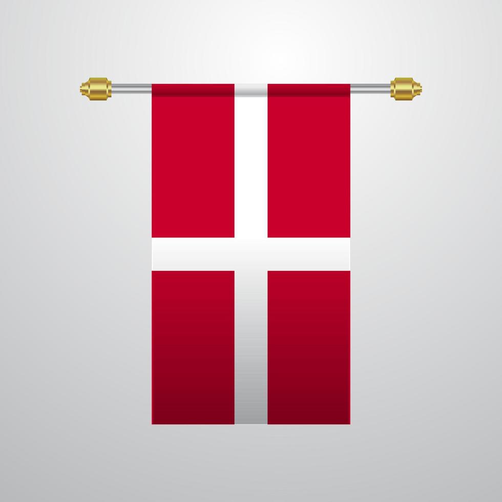 Sovereign Military order of Malta hanging Flag vector