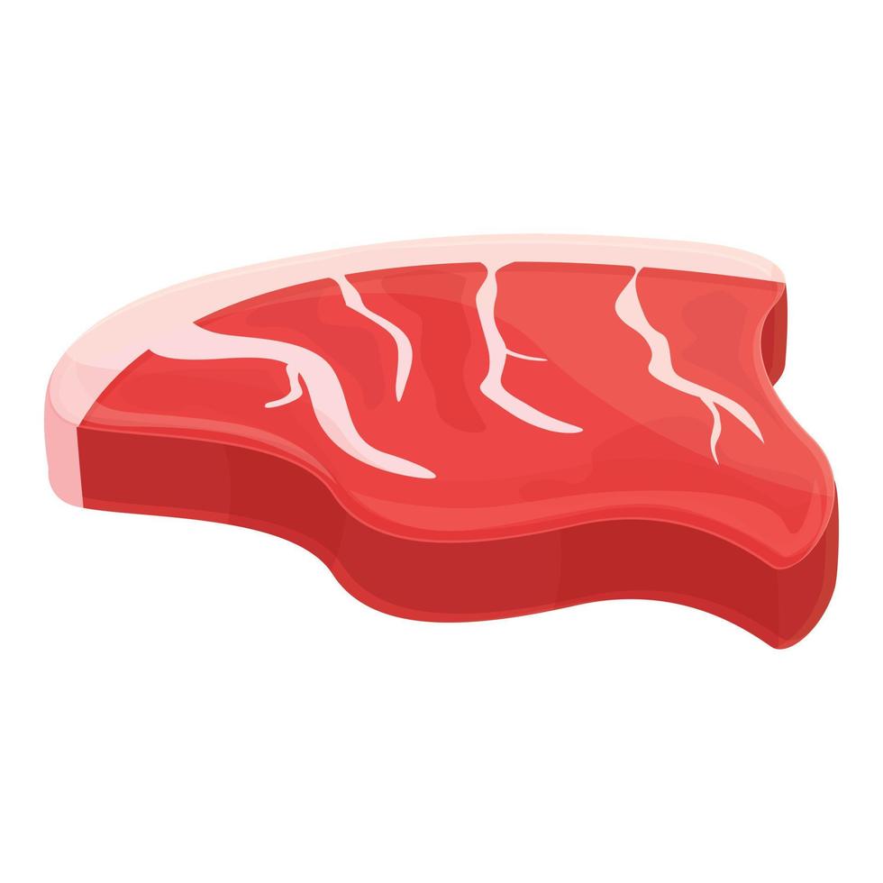 Raw meat icon cartoon vector. Beef pork vector