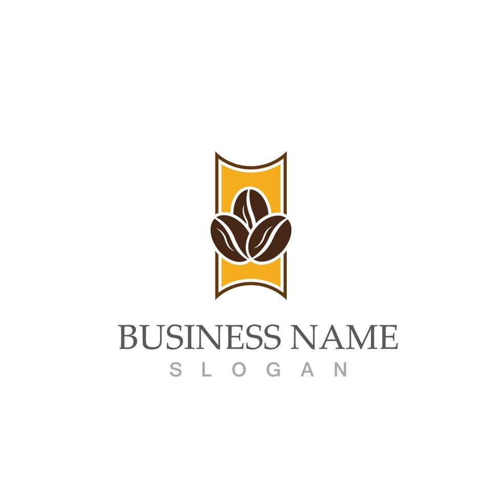 Coffee bean icon vector