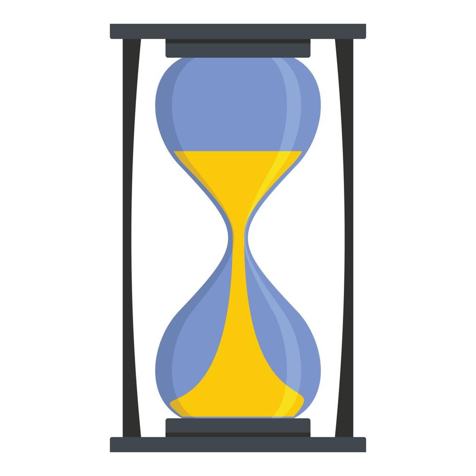 Hourglass icon, flat style vector