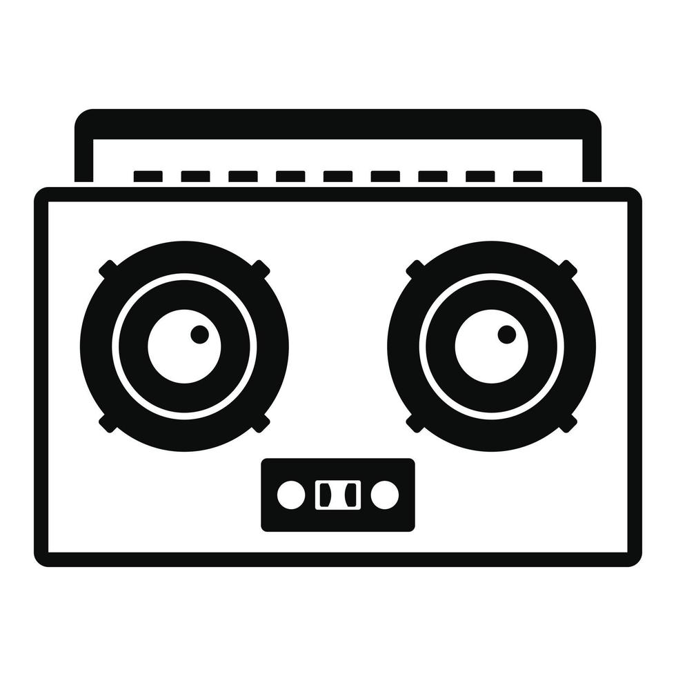 Boombox icon, simple style vector
