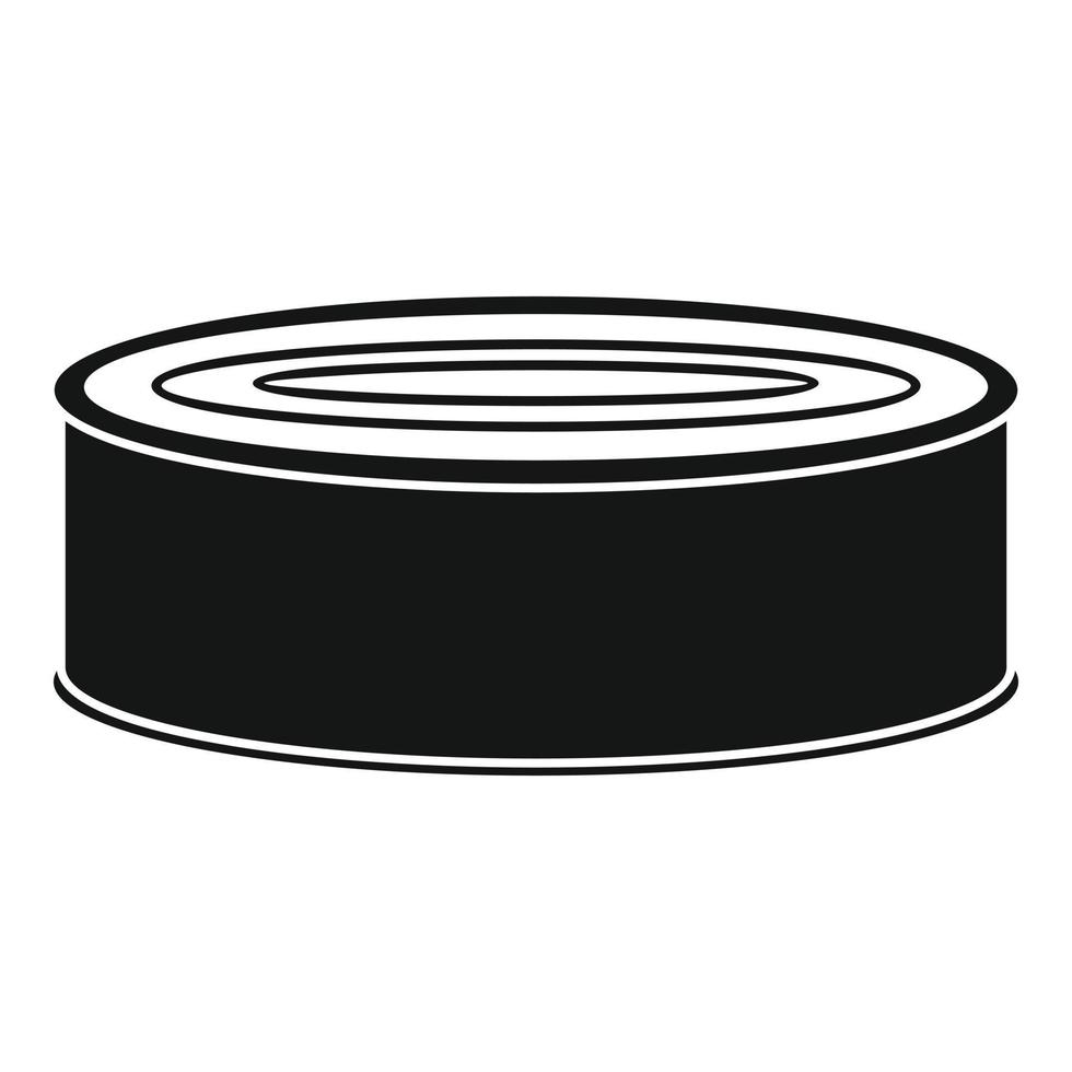 Fish tomato tin can icon, simple style vector