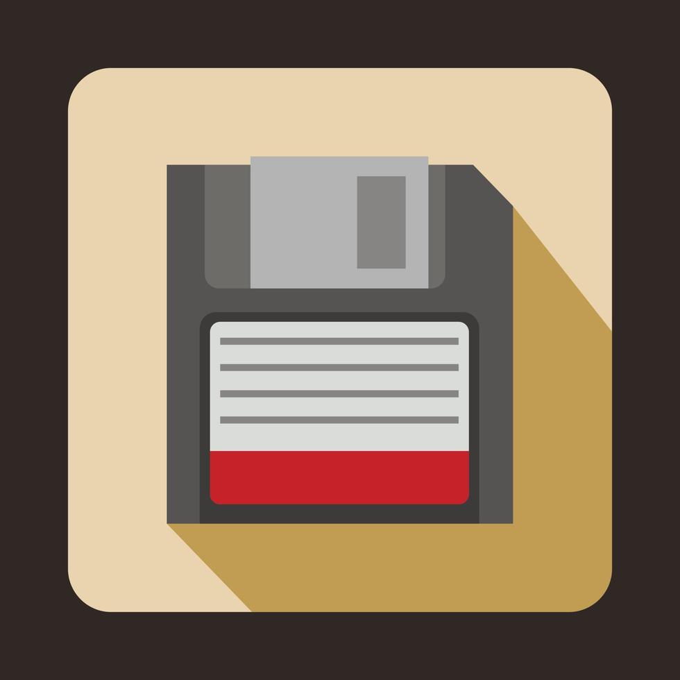 Magnetic diskette icon, flat style vector