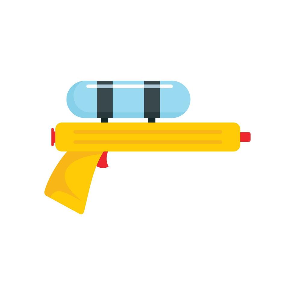 icono de pistola de pistola de agua, estilo plano vector
