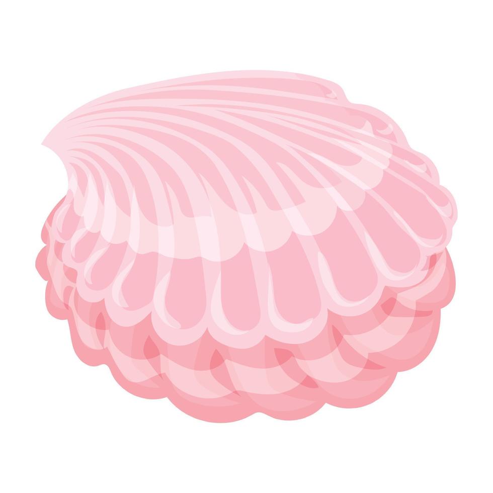 Sweet candy shell icon, cartoon style vector