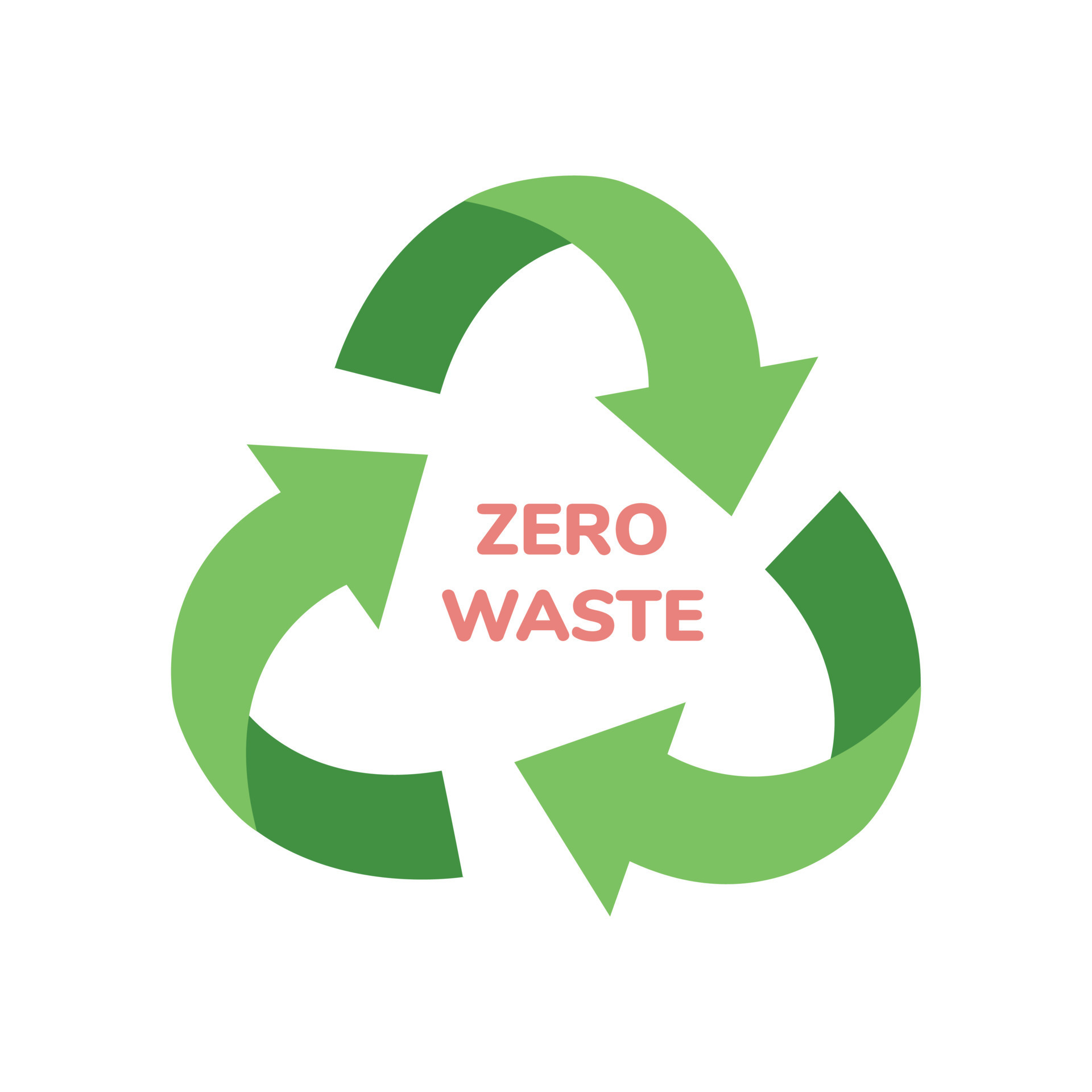 Zero waste sign, logo, symbol. zero waste, conscious consumption