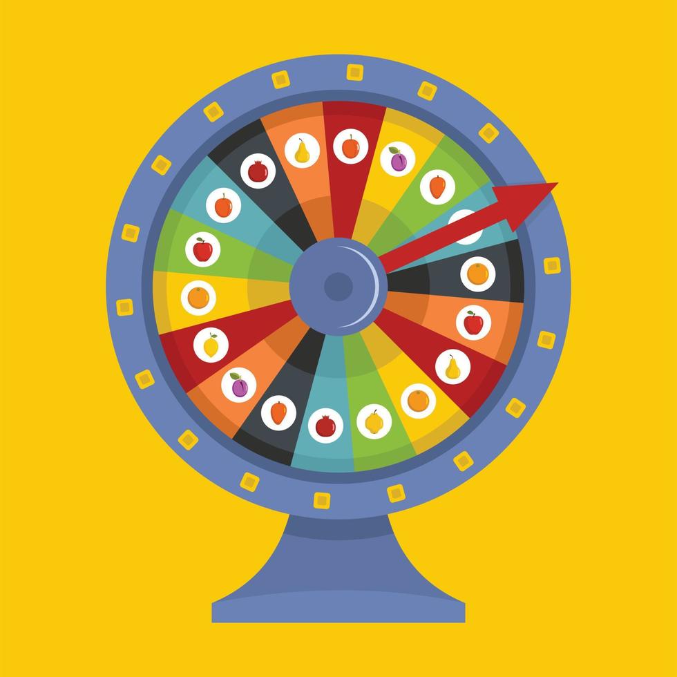 Fortune wheel icon, flat style vector