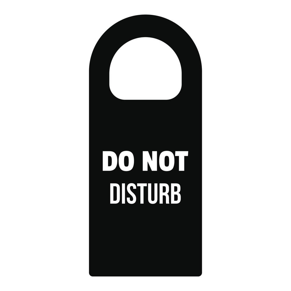 Do not disturb room tag icon, simple style vector