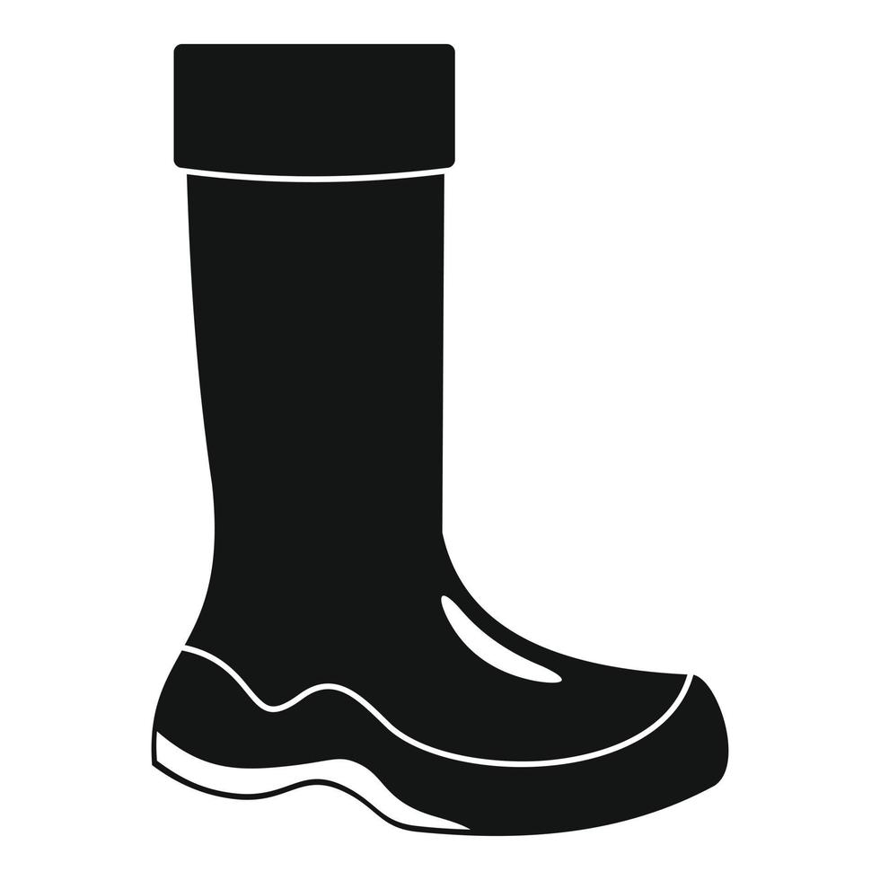 icono de botas de goma, estilo simple vector