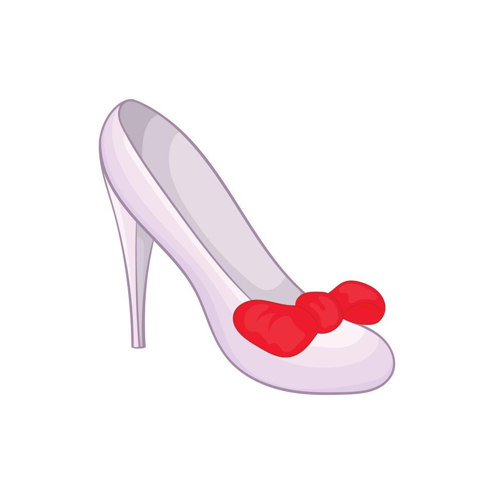 icono de zapatos de mujer, estilo de dibujos animados vector