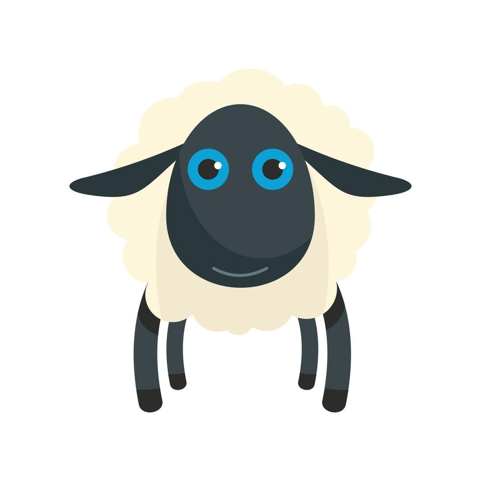 Black sheep icon, flat style vector