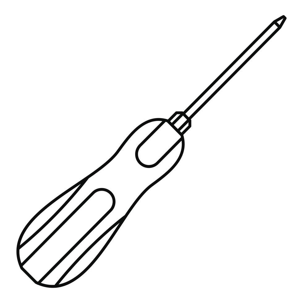 Screwdriver icon, outline style vector