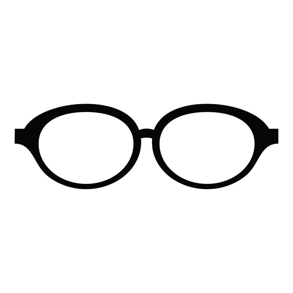 icono de gafas accesorias, estilo simple. vector