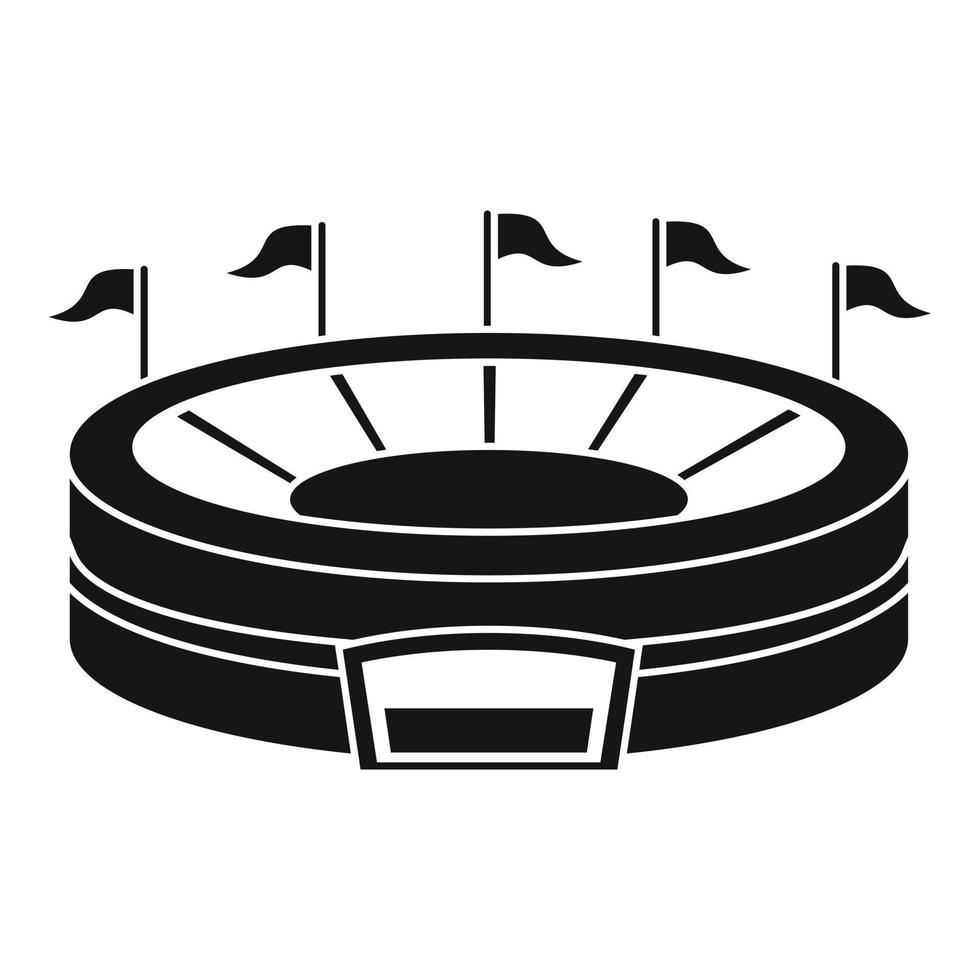 Baseball arena icon, simple style vector