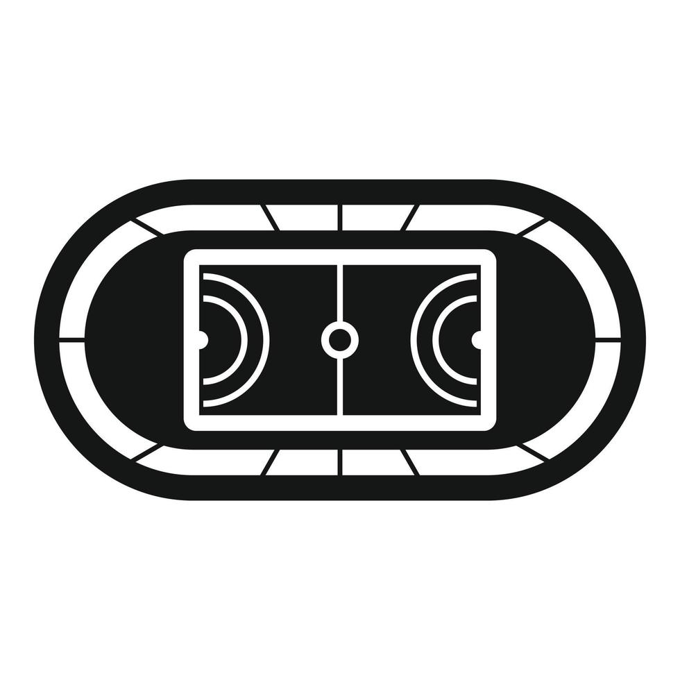 Top sport field icon, simple style vector