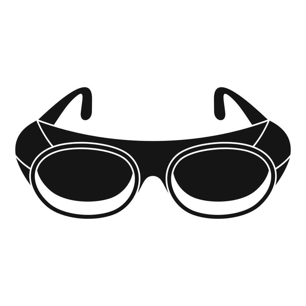 icono de gafas de soldadura, estilo simple vector