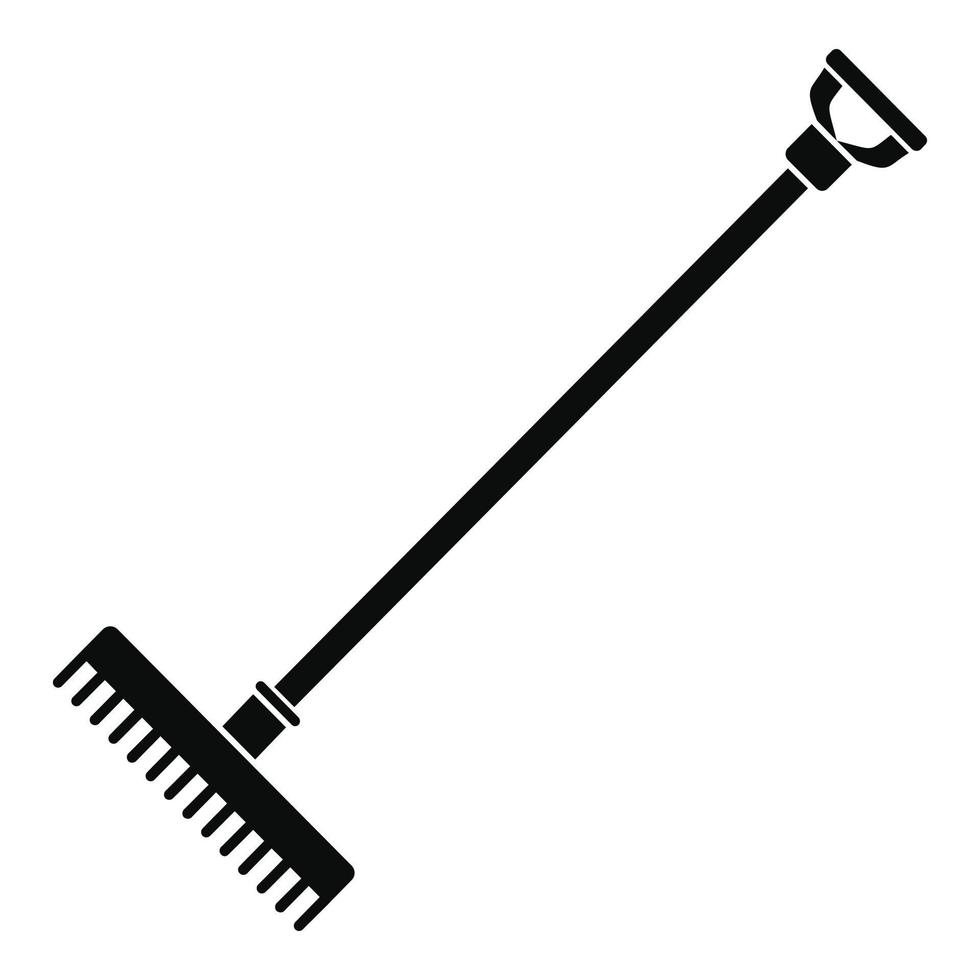 Rake icon, simple style vector