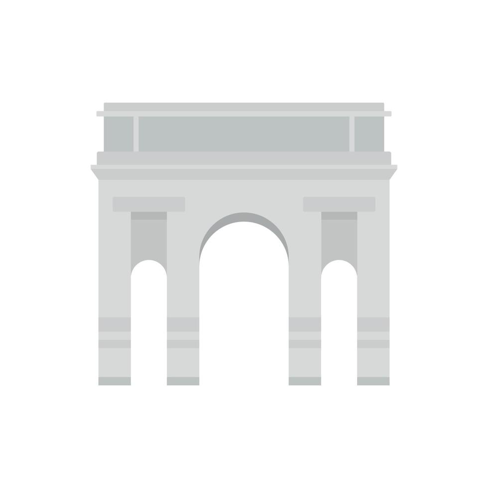 icono del arco de Milán, estilo plano vector